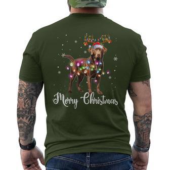 Labrador Retriever Christmas Reindeer Dog Lover T-Shirt mit Rückendruck - Geschenkecke