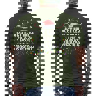 Most Likely To Nap On Christmas Ugly Christmas Sweater Men's T-shirt Back Print - Thegiftio UK