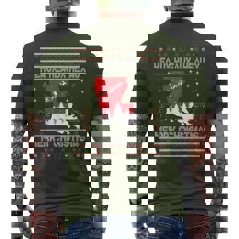 Louisiana Heaux Heaux Heaux Ugly Christmas Sweater Top Men's T-shirt Back Print - Thegiftio