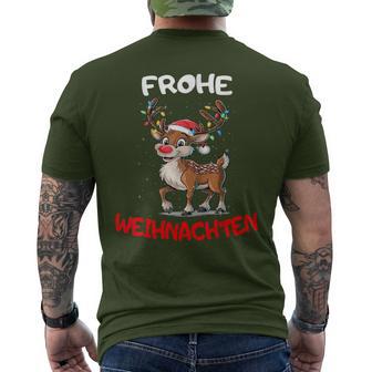 Lustige Rentier Frohe Christmas T-Shirt mit Rückendruck - Geschenkecke