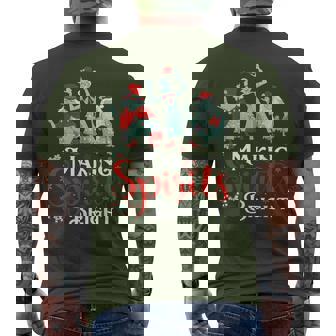 Making Spirits Bright Retro Ghost Christmas Costumes Men's T-shirt Back Print - Thegiftio UK