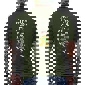 Merry Christmas Gingerbread Couple Christmas Pajama Matching Men's T-shirt Back Print - Thegiftio UK