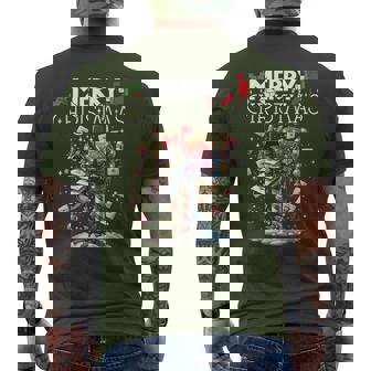 Merry Christmas Xmas Postal Worker Men's T-shirt Back Print | Mazezy
