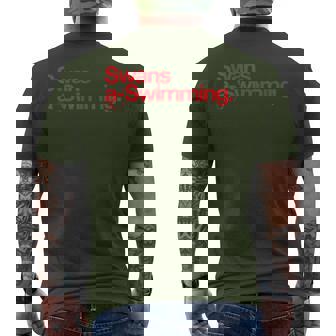 Minimalist Christmas T Swans A Swimming Q 7 Men's T-shirt Back Print - Monsterry