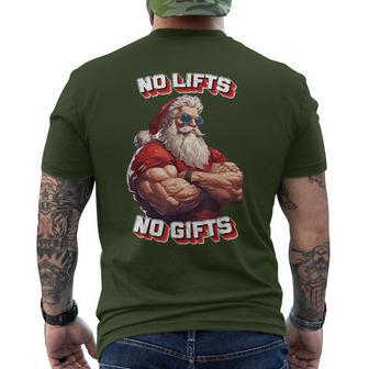 No Lifts No Buff Santa T-Shirt mit Rückendruck - Geschenkecke