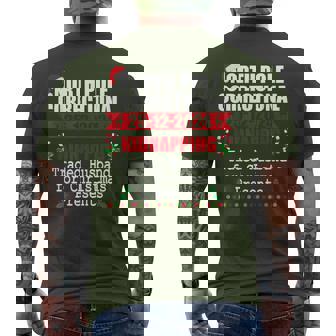 North Pole Correctional Christmas Kidnapping Traded Husband Men's T-shirt Back Print - Thegiftio