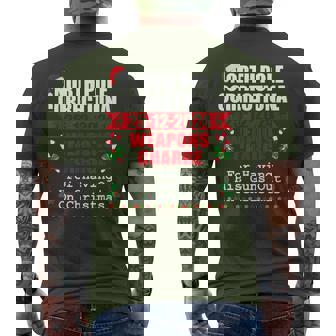 North Pole Correctional Christmas Weapons Charge For Having Men's T-shirt Back Print - Seseable