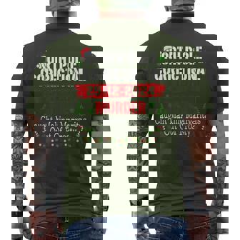 North Pole Correctional Murder Caught Making Margaritas Xmas Men's T-shirt Back Print - Thegiftio