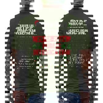 North Pole Correctional Public Intoxication Got Blitzed Xmas Men's T-shirt Back Print - Thegiftio UK