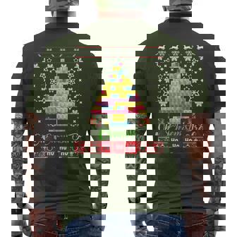 Oh Chemist Tree Merry Christmas Ugly Sweater Chemistry Men's T-shirt Back Print | Mazezy