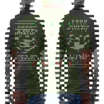 Oh What Fun It Is To Cheer Ugly Cheerleading Christmas Men's T-shirt Back Print | Mazezy