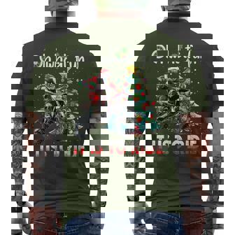 Oh What Fun It Is To Ride Motocross Christmas Men's T-shirt Back Print - Monsterry