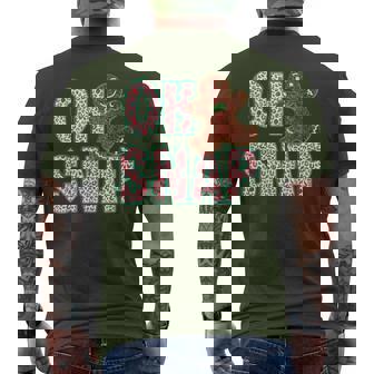 Oh Snap Gingerbread Merry Christmas Xmas Holiday Pajamas Men's T-shirt Back Print | Mazezy