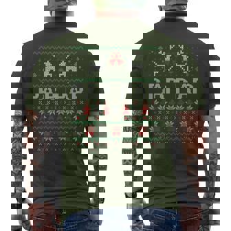 Pap Pap Ugly Xmas Holiday Party Ugly Sweater Christmas Men's T-shirt Back Print | Mazezy