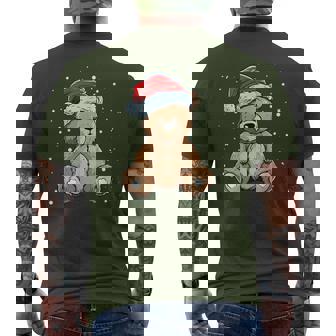 Pretty Cool Teddy With Santa Claus Hat For Bears And Xmas Men's T-shirt Back Print - Thegiftio UK