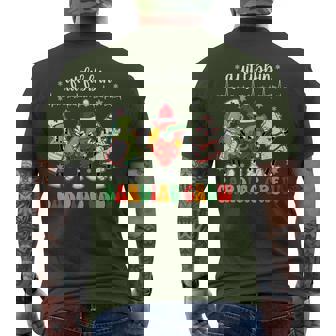 Quit Fibbin Cardiac Christmas Crew Cardiac Techs Secretary Men's T-shirt Back Print - Monsterry