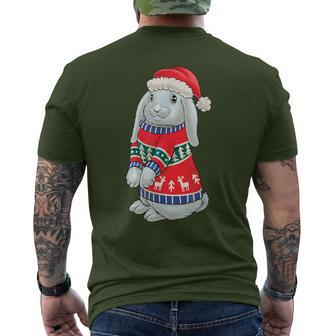 Rabbit Hat Hoppy Christmas Rabbit Christmas T-Shirt mit Rückendruck - Geschenkecke