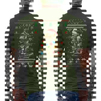 Rat Santa Hat Ugly Christmas Sweater Xmas Men's T-shirt Back Print | Mazezy