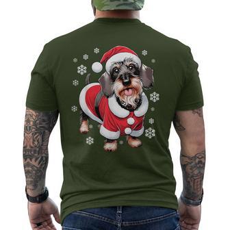 Rauhaardackel Dog Christmas T-Shirt mit Rückendruck - Geschenkecke