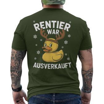 Reindeer Was Out Sold Christmas Elk Slogan T-Shirt mit Rückendruck - Geschenkecke