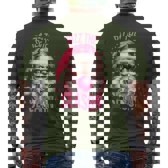 Rizz The Season Christmas Rizzmas Pink Santa Rizzler Men's T-shirt Back Print | Seseable CA