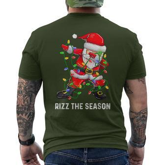 Rizz The Season Rizzler Christmas Xmas Dabbing Santa Clause Men's T-shirt Back Print | Seseable UK