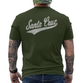 Santa Cruz California Sports Baseball Lettering Jersey Flag T-Shirt mit Rückendruck - Geschenkecke