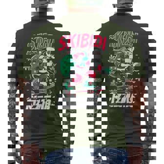 Skibidi Rizzmas Santa Rizz Christmas Skater Santa Xmas Men's T-shirt Back Print - Thegiftio