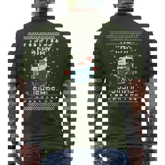 Sushi Ugly Christmas Sweater Merry Sushimas Men's T-shirt Back Print - Thegiftio