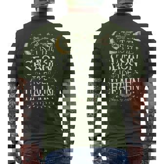 Tis The Season To Be Heathen Pagan Christmas Witch Winter Men's T-shirt Back Print - Thegiftio