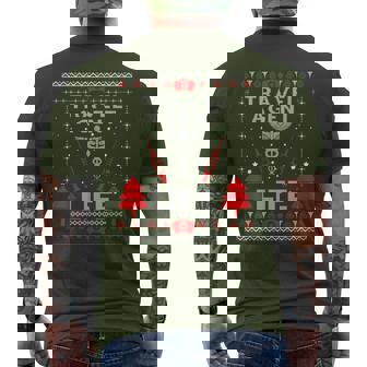 Travel Agent Life Ugly Christmas Sweaters Matching Group Men's T-shirt Back Print | Seseable UK
