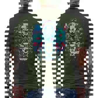 Vintage Frankenstein Monsters Mash Spooky Christmas Men's T-shirt Back Print - Thegiftio UK