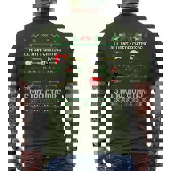 I Want More Guitars Guitarist Ugly Christmas Sweaters Men's T-shirt Back Print | Seseable UK