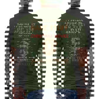 Watch Christmas Movie With My Golden Retriever Ugly Sweater Men's T-shirt Back Print - Thegiftio