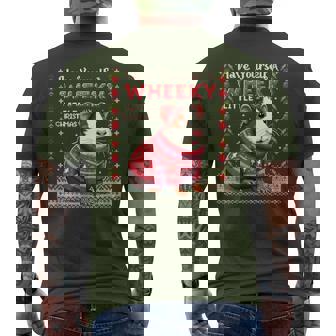 Wheeky Little Christmas Ugly Sweater Guinea Pig Men's T-shirt Back Print | Mazezy