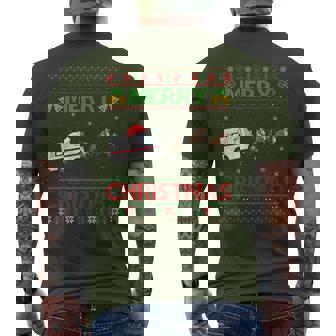 Xmas Sweater Style Ugly Postal Worker Christmas Men's T-shirt Back Print | Mazezy