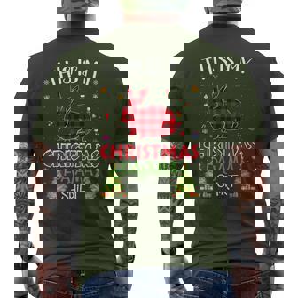 Xmas Tree With Light Rabbit Ugly Christmas Sweater Men's T-shirt Back Print - Monsterry