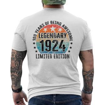 100 Geburtstag Limited Edition Best Of 1924 T-Shirt mit Rückendruck - Seseable