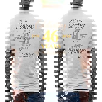 46 Years Of Marriage 1978 Couple 46Th Wedding Anniversary Men's T-shirt Back Print - Monsterry
