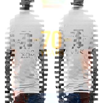 70 Years Of Marriage Est 1954 2024 70Th Wedding Anniversary Men's T-shirt Back Print - Thegiftio UK