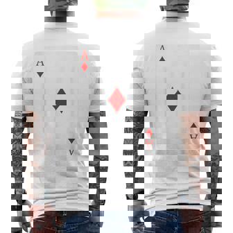 Ace Of Diamonds Playing Cards Easy Halloween Costume Men's T-shirt Back Print | Seseable UK