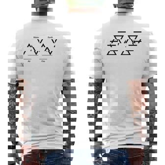 Air Feu Eau Terre Quatre Éléments Symboles Triangle Grec T-shirt imprimé au dos - Cadeauxyz