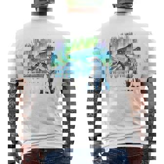 Alaska Northern Lights Aurora Viewing Vacation Bear Alaska Men's T-shirt Back Print - Thegiftio UK