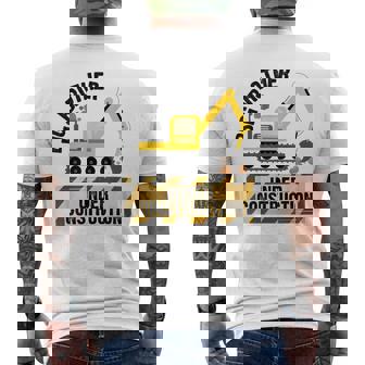 Announcement Baby Promoted To Big Brother Under Construction Men's T-shirt Back Print | Mazezy