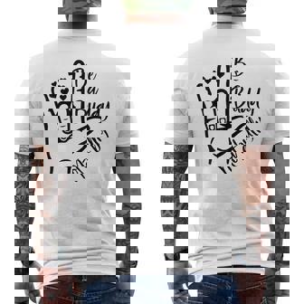 Anti Bullying Hand Positive Message Be A Buddy Not A Bully Men's T-shirt Back Print - Thegiftio UK