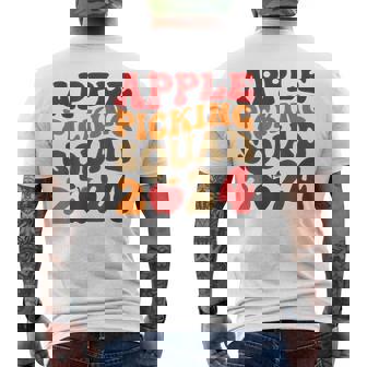 Apple Picking Squad 2024 Family Apple Picking Day Men's T-shirt Back Print - Monsterry