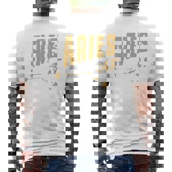 Aries AF Aries Birthday Aries Constellation & Horoscope Men's Back Print T-Shirt - Monsterry