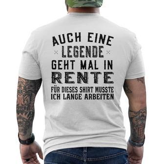 Auch Eine Legende Geht Mal In Retire Gray T-Shirt mit Rückendruck - Geschenkecke