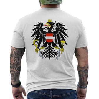 Austria Federal Eagle Red Red Eagle Retro T-Shirt mit Rückendruck - Geschenkecke