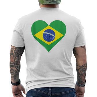 Bandera De Brasil Corazón Brasil Regalos Amor Brasil Sin Mangas Camiseta Hombre Estampado Espalda - Regaloses